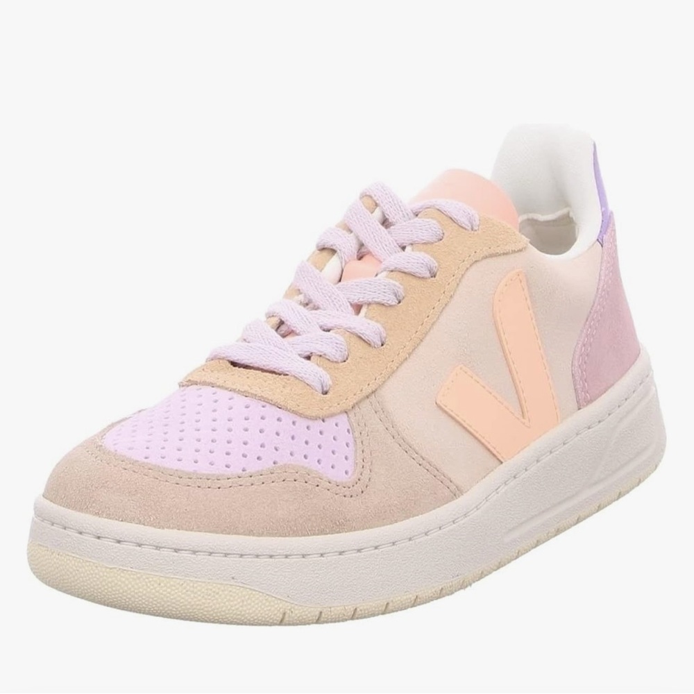 Veja Women's Pastel Sneakers - Pink, Cream, and Purple